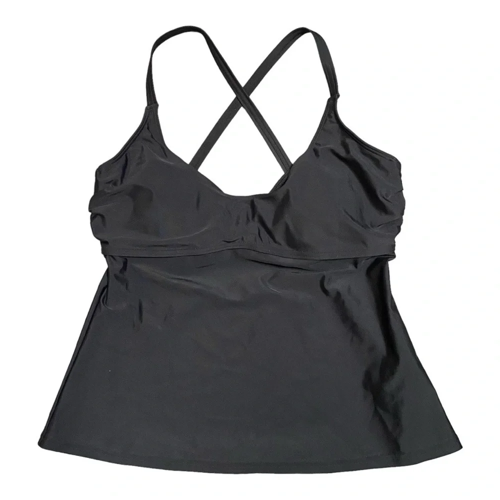 Prana Black Marina Tankini 34D S